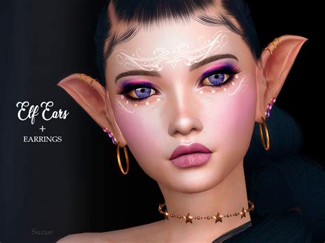 Suzue Elf Ears Earrings The Sims 4 Catalog
