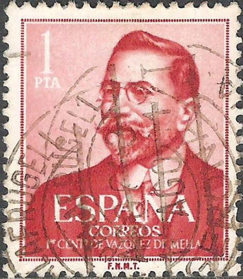 Filespain 1961 Vazquez Mella Birth Centenary 1p Stamps Of The World