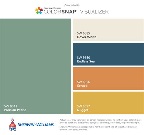A complete list of my favorite sherwin williams paint colors, complete with photos and a color palette as a guide! I found these colors with ColorSnap® Visualizer for iPhone ...