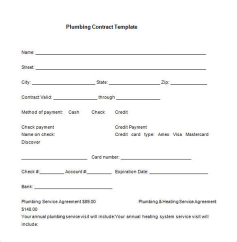 Plumbing Proposal Template Free Database