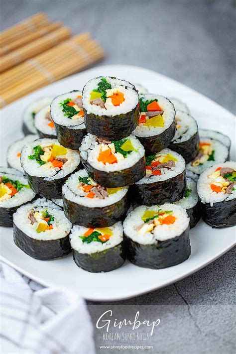 According to calorie king, bibimbap packs an overwhelming 18g of protein, 83mg of calcium, and 572mg of potassium per serving, making it an extremely healthy diet food. Kimbap (김밥) | Recipe in 2020 | Food, Gimbap, Kimbap