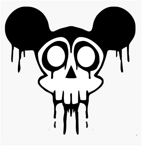 Cartoon Mickey Mouse Skull Hd Png Download Kindpng