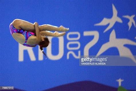 Mexican Female Athlete Paola Espinosa Dives From The 10m Platform To