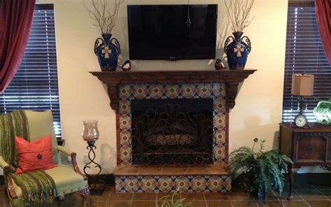 Mexican Tile Fireplace Designs Hot Stovers Fireplace Surrounds