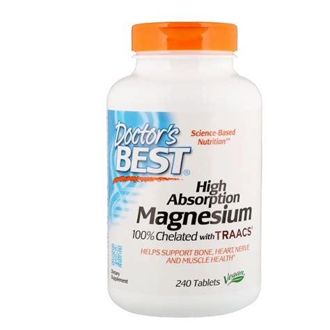 Doctors Best High Absorption Magnesium 100 Chelated 120 Tabletek