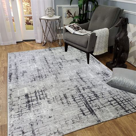 Teppiche in grau online kaufen bei westwingnow. Kurzflor Teppich Wohnzimmer Grau Modern Läufer Flur Küche ...