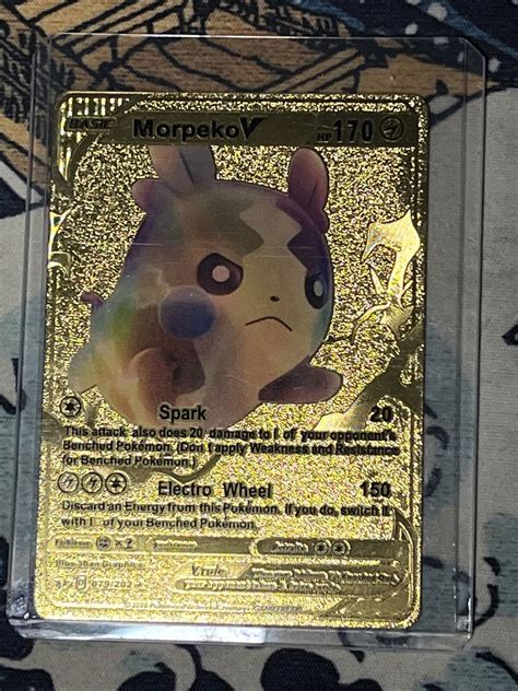 Morpeko V Gold Foil Pokemon Card 079202 Values Mavin