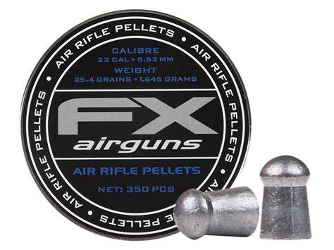 Fx Air Rifle Pellets 22 Cal 2539 Grains Domed 350ct In Stock