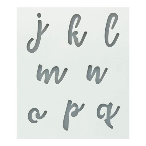 Premium Alphabet Stencils Lowercase Cursive 3 Pack