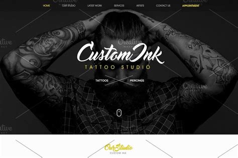 How do you design a tattoo? Tattoo Studio Website Template | Website template, Tattoo ...