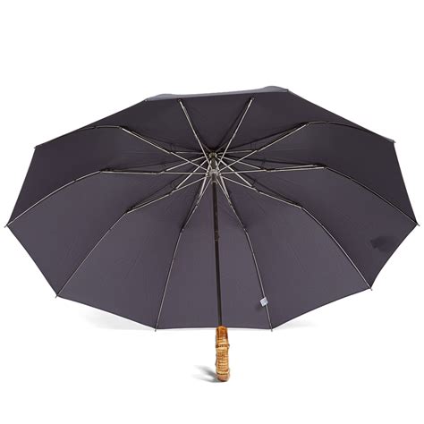 London Undercover Whangee Telescopic Umbrella Grey Fleck End Us