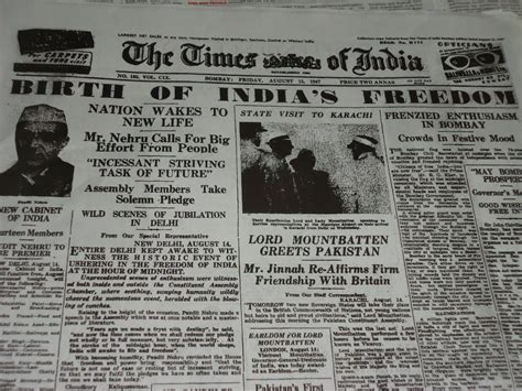 Then at 12:02 a.m., on 15 august 1947 india became a sovereign and democratic nation. August 15 1947, Newspapers , Indian independence news ...