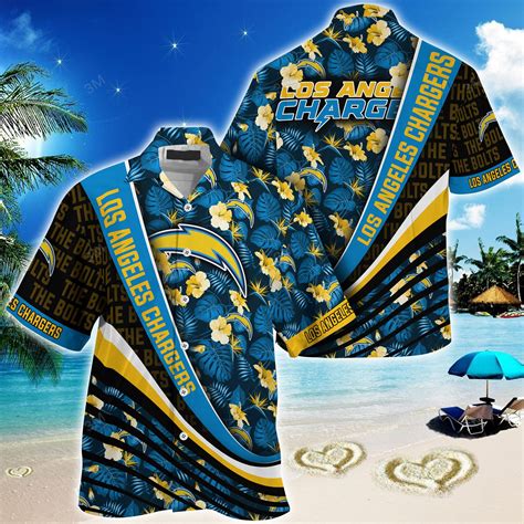 Los Angeles Chargers Nfl Summer Hawaii Shirt With Tropical Flower