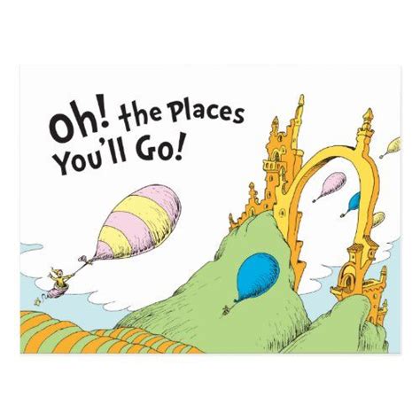 Pre k and pre kindergarten graduation diploma dr seuss oh the. Dr. Seuss | Oh, The Places You'll Go! Postcard | Zazzle ...
