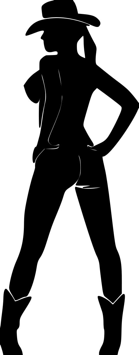 Sexy Cowgirl2 File Size Sexy Cowgirl Silhouette Png 472x1200 Png Download