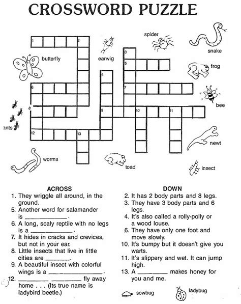 Pond Study Crossword Puzzle Crossword Puzzle Crossword Wade In