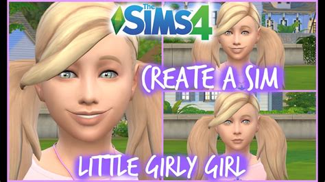 The Sims 4 Create A Sim Little Girly Girl Youtube