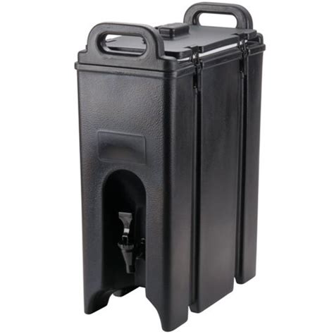 The standard for beverage service, this heavy duty insulated server is a work horse that will keep your drinks safely chilled or piping hot for many hours! Cambro - Camtainer Beverage Dispenser, 4.75 Gallon ...