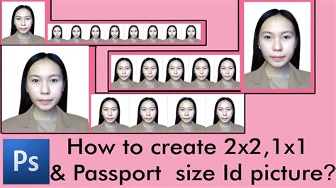 How To Create 2x2 1x1 And Passport Size Id Picture Using Ps Cs3