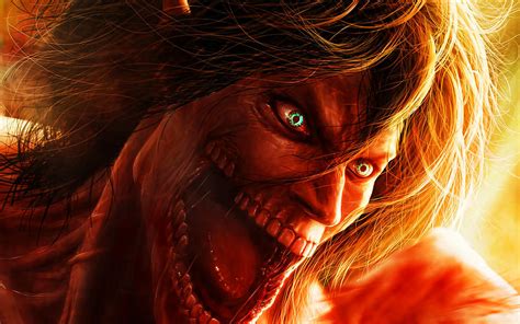 Evil Eren Yeager 4k Attack On Titan Fire Manga Shingeki No Kyojin Green