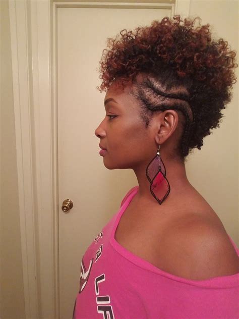 Tapered Twist And Curl Mohawk With Braided Sides💖💓 Natural Hair Tips
