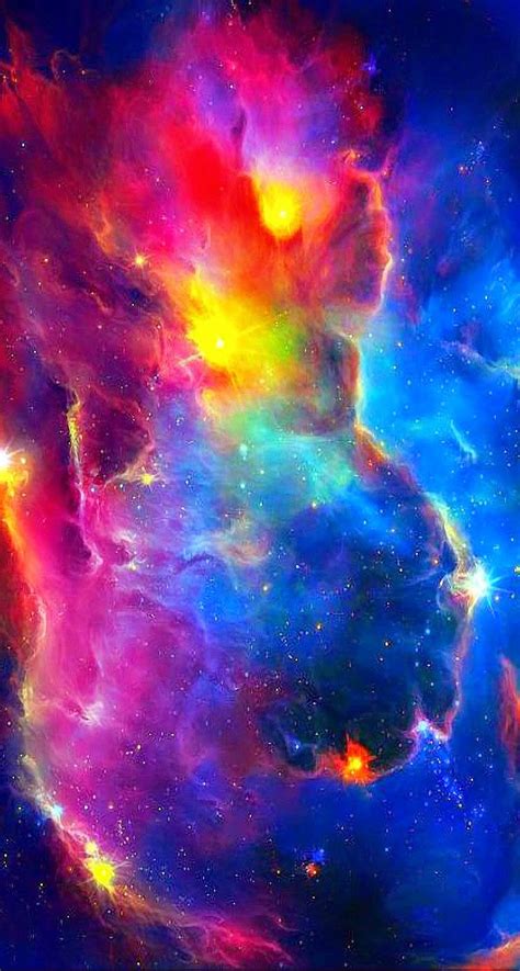 Colorful Space Nebula Stars Iphone 6 Plus Hd Wallpaper All Nature