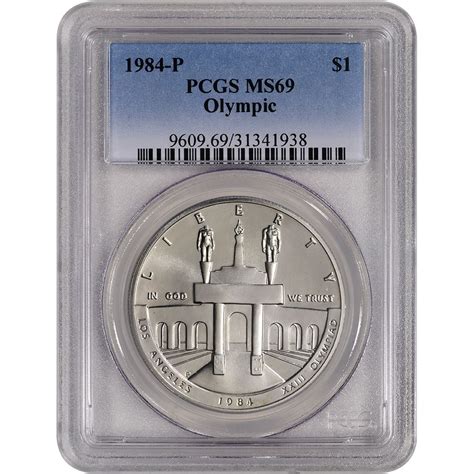 1984 P Us Olympic Commemorative Bu Silver Dollar Pcgs Ms69 Silver Dollar Us Olympics Coin