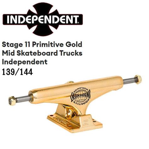 インデペンデント Independent Stage 11 Primitive Gold Mid Skateboard Trucks