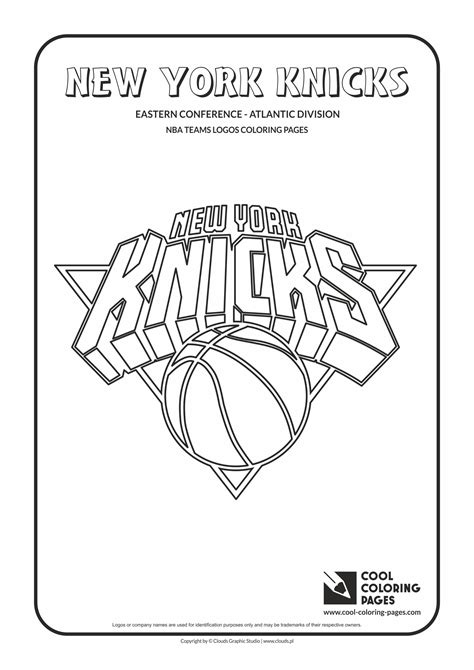Cool Coloring Pages New York Knicks Nba Basketball Teams Logos