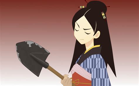 Wallpaper Illustration Anime Black Hair Kimono Art Girl