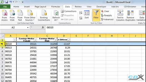 Get Gender Demographics In The Us Using Microsoft Excel Youtube