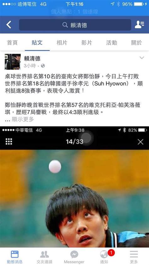 The website collected by this website comes from the. 桌球好手鄭怡靜奧運闖進8強 賴清德喊加油 - 中時電子報