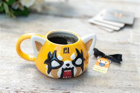 Aggretsuko Angry Face Ceramic Figural Mug Free Shipping Toynk Toys