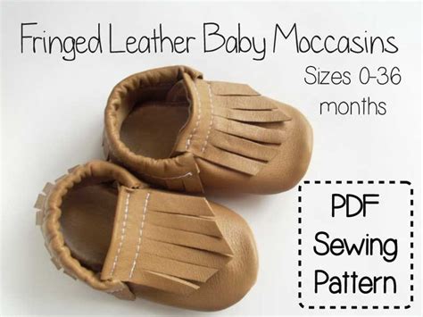 Fringe Leather Baby Moccasins Pdf Sewing Pattern Tutorial Etsy