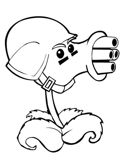 Peashooter Coloring Pages At Free Printable