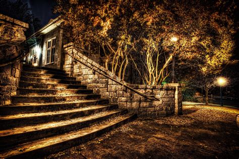 night, Stairs, HDR, Park Wallpapers HD / Desktop and Mobile Backgrounds
