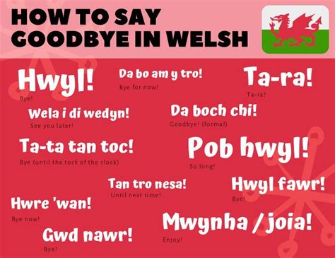How To Say Goodbye In Welsh Cymraeg Welsh Sayings Welsh Words