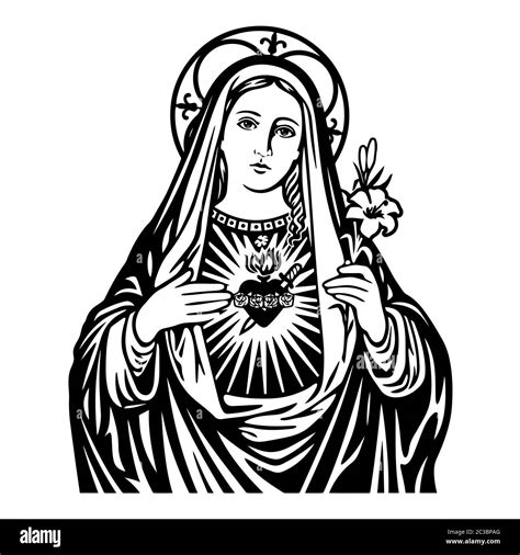 Corazón Inmaculado De La Virgen María Fe Sagrada Religión Saint