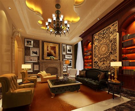 Luxury Living Room 3d Model Max