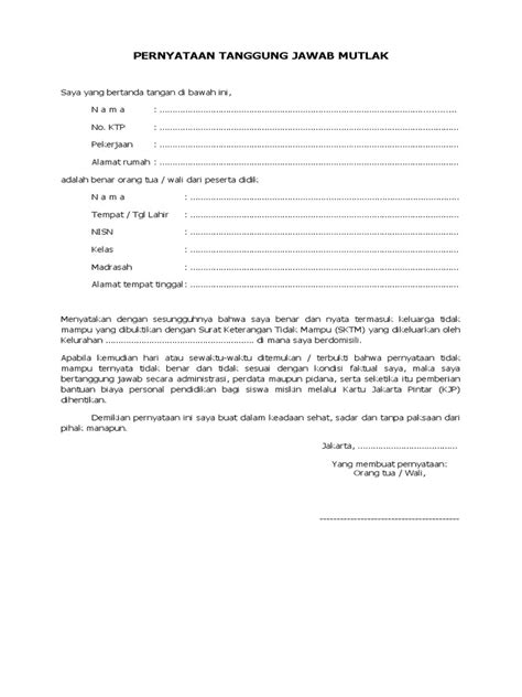 Surat pernyataan biasanya dibuat oleh orang yang ingin menerangkan sesuatu agar bisa dipercaya oleh penerima surat. contoh surat keterangan tidak mampu - wood scribd indo