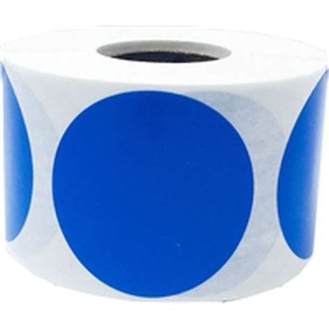 blue circle dot stickers 1 5 inches round 500 pack