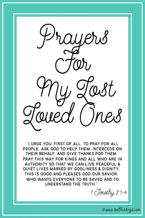 Prayers For My Lost Loved Ones Scripture Cards Instant Etsy