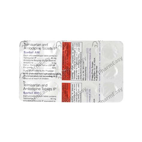 Buy Sartel Am 40mg Strip Of 15 Tablets Online At Flat 18 Off Pharmeasy