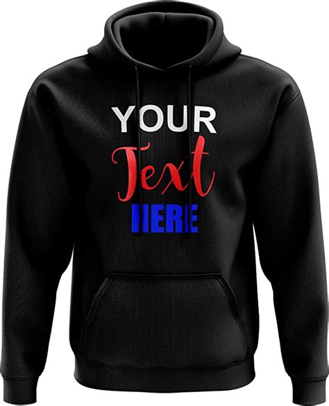 Mens Any Text Hoodie Personalised Personalised 3 Different Vinyl Text