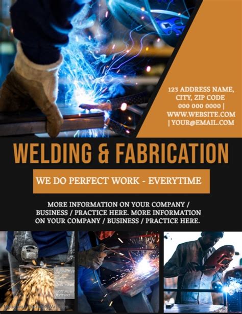 Welding Business Or Company Flyer Template Postermywall