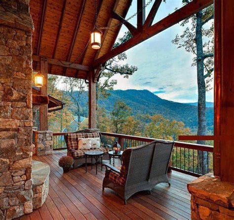 Cant Wait To Have A Big Porch Someday Cabin Homes Log Homes My
