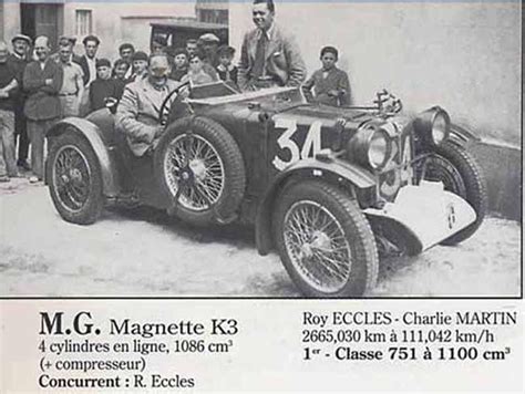 24h Le Mans 1934 Mg Magnette K3 34 Charles E C Martin Roy