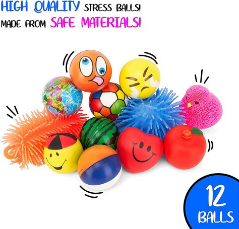 Buy Stress Balls Puffer Stress Relief Toys Value Assortment Bulk 1 Dozen Stress Relax Toy Online