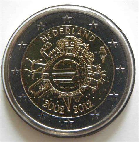 Niederlande 2 Euro Münze 10 Jahre Euro Bargeld 2012 Euro Muenzentv