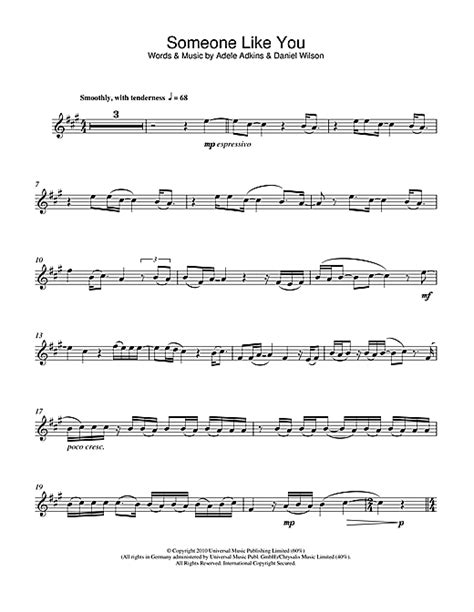 Someone Like You Sheet Music By Adele Flute 109166